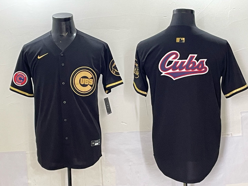 Men Chicago Cubs blank black Nike MLB 2025 Jersey 005